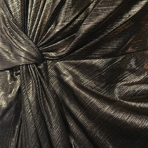 Mac Duggal | Leena | METALLIC OFF THE SHOULDER GOWN - Picture 8 of 16